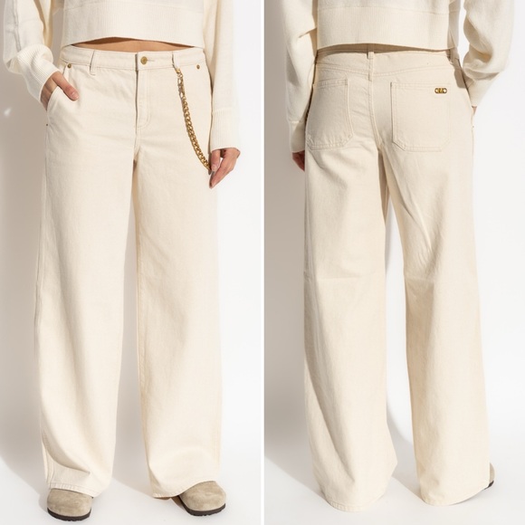 Michael Kors Denim - Michael Kors Relaxed Wide-Leg Jeans in Natural Wash Size 2